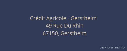 Crédit Agricole - Gerstheim