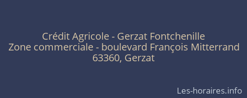 Crédit Agricole - Gerzat Fontchenille