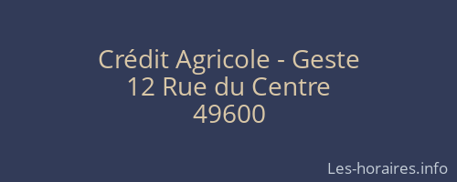 Crédit Agricole - Geste