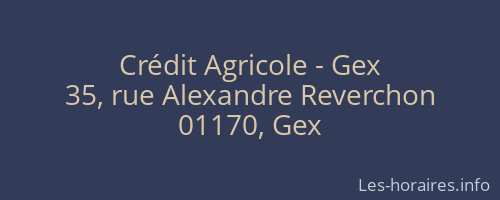 Crédit Agricole - Gex