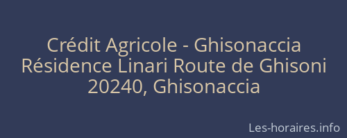Crédit Agricole - Ghisonaccia