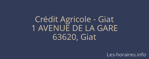 Crédit Agricole - Giat