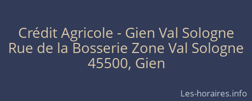 Crédit Agricole - Gien Val Sologne