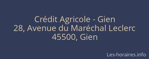 Crédit Agricole - Gien