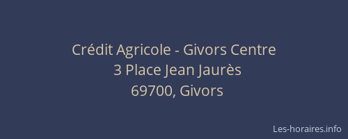 Crédit Agricole - Givors Centre