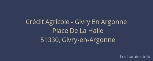 Crédit Agricole - Givry En Argonne