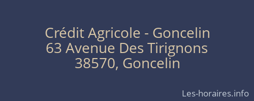 Crédit Agricole - Goncelin