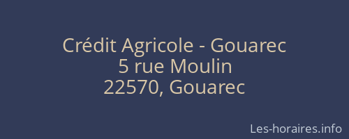 Crédit Agricole - Gouarec