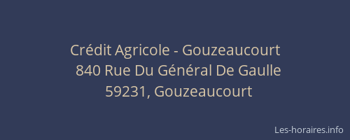 Crédit Agricole - Gouzeaucourt