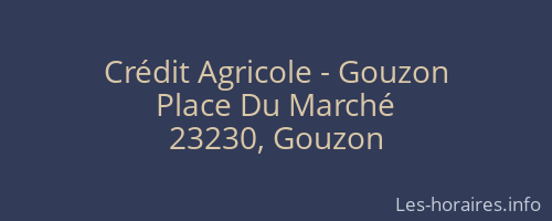 Crédit Agricole - Gouzon