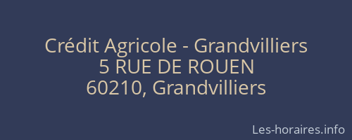 Crédit Agricole - Grandvilliers