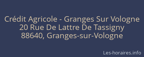 Crédit Agricole - Granges Sur Vologne