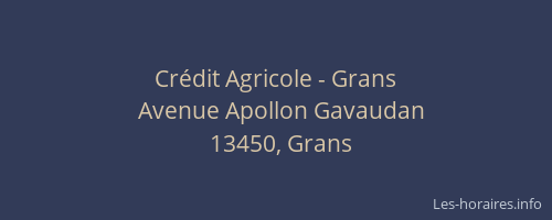 Crédit Agricole - Grans