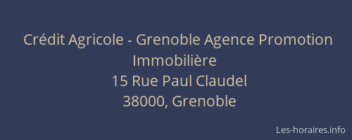 Crédit Agricole - Grenoble Agence Promotion Immobilière