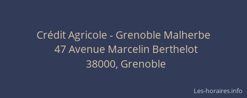 Crédit Agricole - Grenoble Malherbe