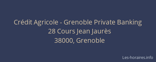 Crédit Agricole - Grenoble Private Banking