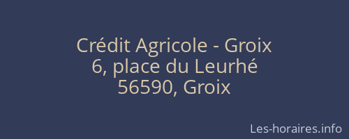 Crédit Agricole - Groix