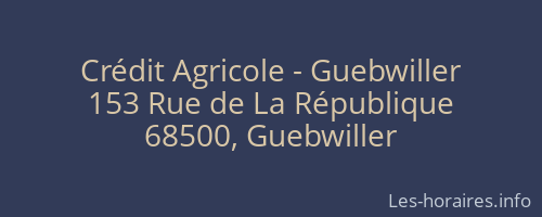 Crédit Agricole - Guebwiller