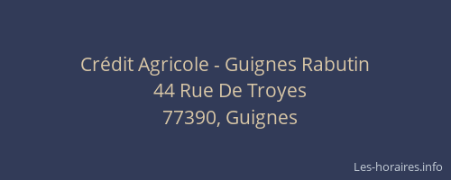 Crédit Agricole - Guignes Rabutin