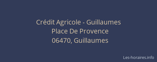 Crédit Agricole - Guillaumes