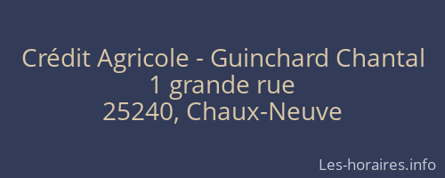 Crédit Agricole - Guinchard Chantal