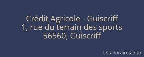 Crédit Agricole - Guiscriff