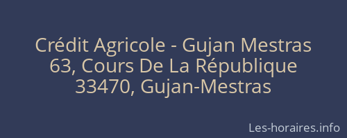 Crédit Agricole - Gujan Mestras