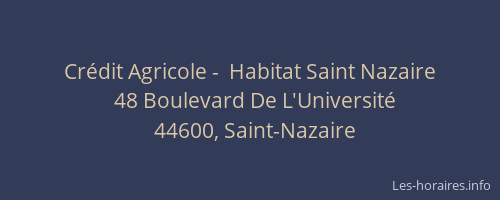 Crédit Agricole -  Habitat Saint Nazaire