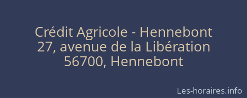 Crédit Agricole - Hennebont
