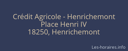 Crédit Agricole - Henrichemont