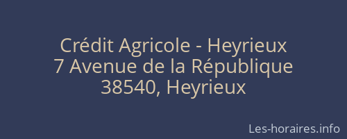 Crédit Agricole - Heyrieux