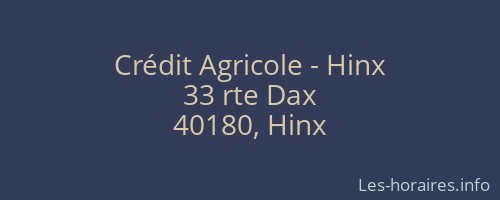 Crédit Agricole - Hinx