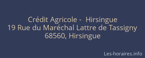 Crédit Agricole -  Hirsingue