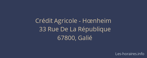 Crédit Agricole - Hœnheim