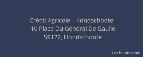 Crédit Agricole - Hondschoote