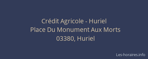 Crédit Agricole - Huriel