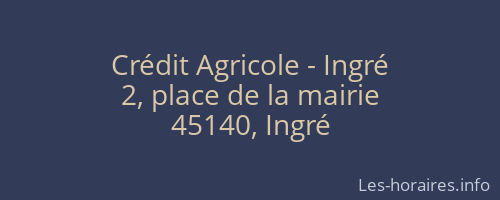 Crédit Agricole - Ingré