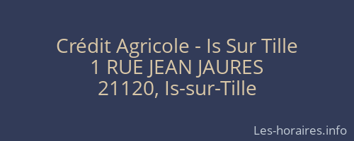 Crédit Agricole - Is Sur Tille