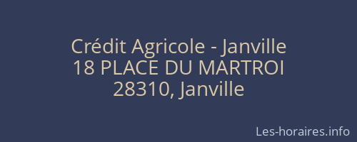 Crédit Agricole - Janville