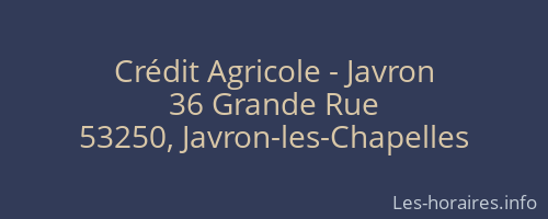 Crédit Agricole - Javron