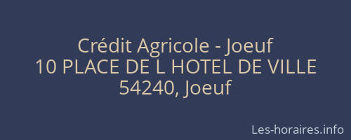 Crédit Agricole - Joeuf