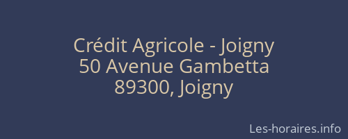 Crédit Agricole - Joigny