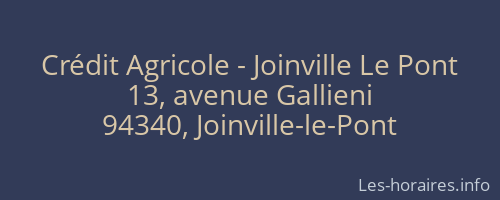 Crédit Agricole - Joinville Le Pont