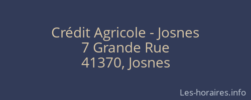 Crédit Agricole - Josnes