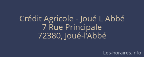 Crédit Agricole - Joué L Abbé