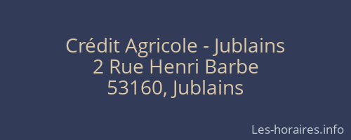 Crédit Agricole - Jublains