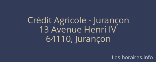 Crédit Agricole - Jurançon