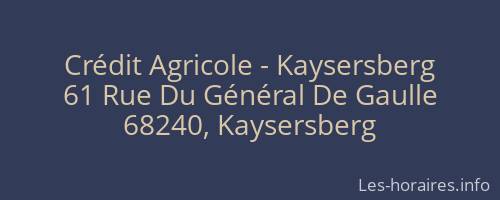 Crédit Agricole - Kaysersberg