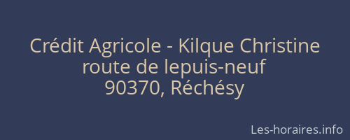 Crédit Agricole - Kilque Christine