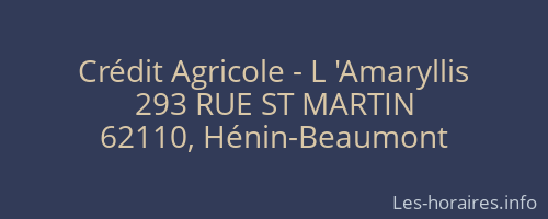 Crédit Agricole - L 'Amaryllis